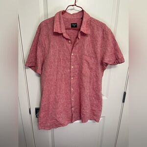 Strellson Men's Casual Red Button Down Shirt in size L